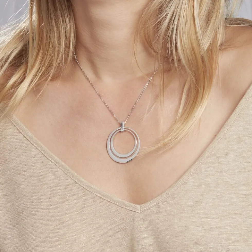 Collier Moussouae Acier Blanc