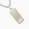 Collier Métal Acier Diamant Synthétique