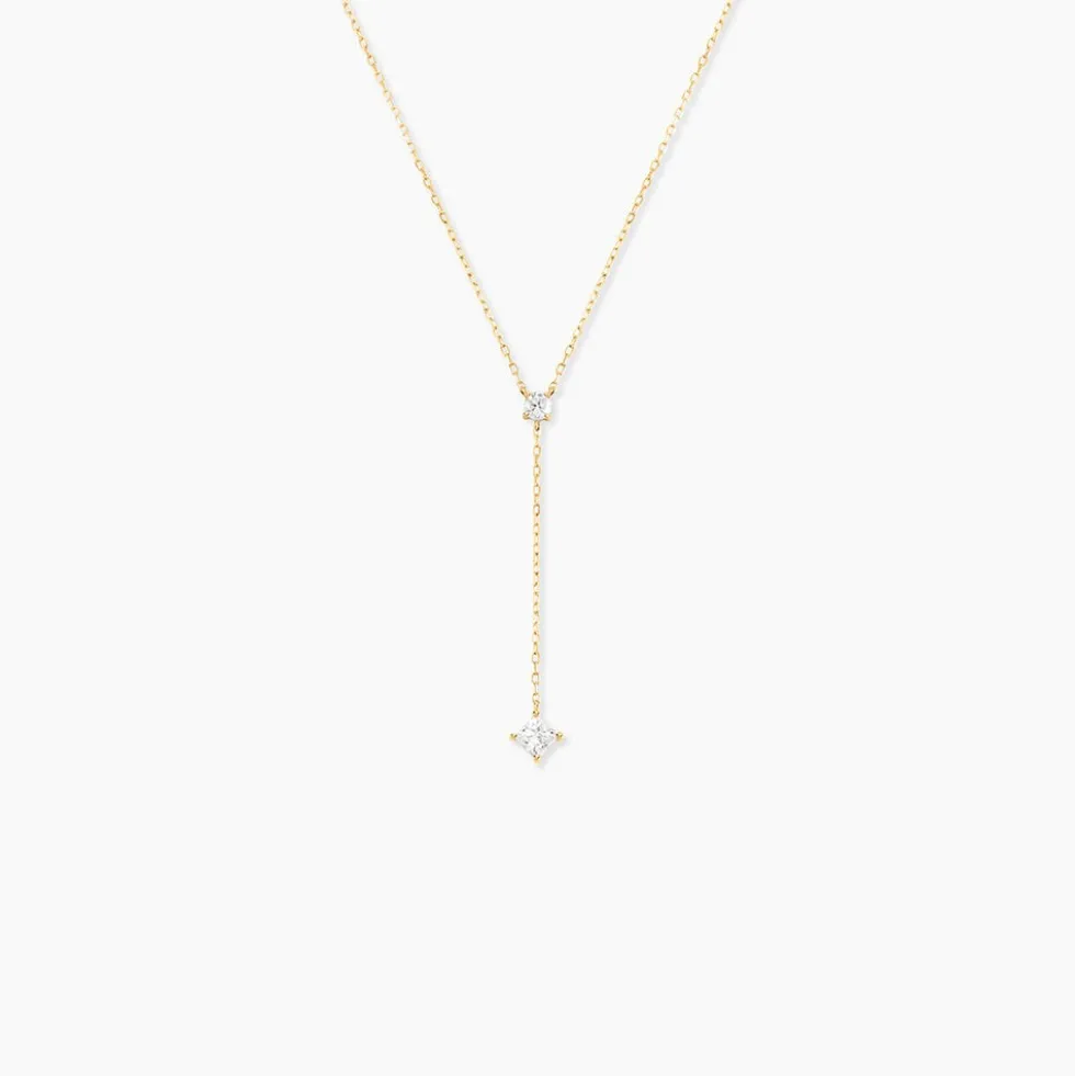 Collier Myfanwy Or Jaune Oxyde De Zirconium