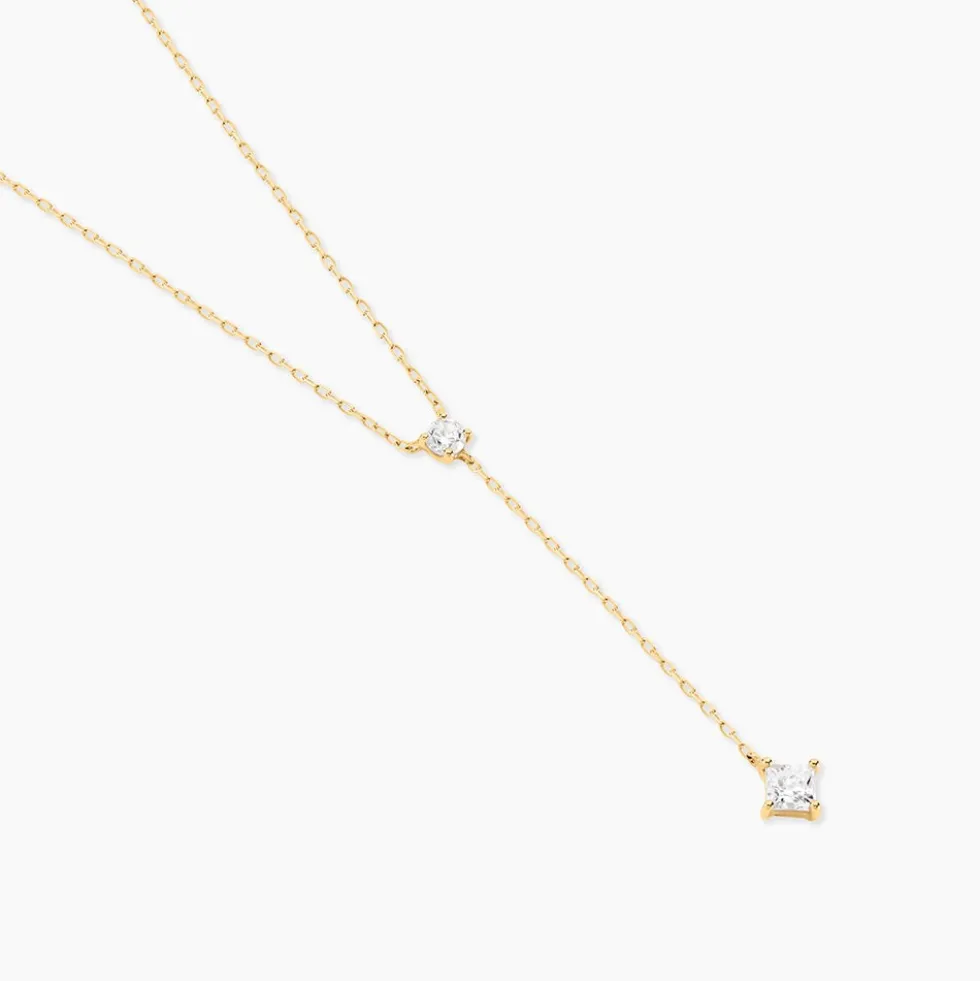 Collier Myfanwy Or Jaune Oxyde De Zirconium