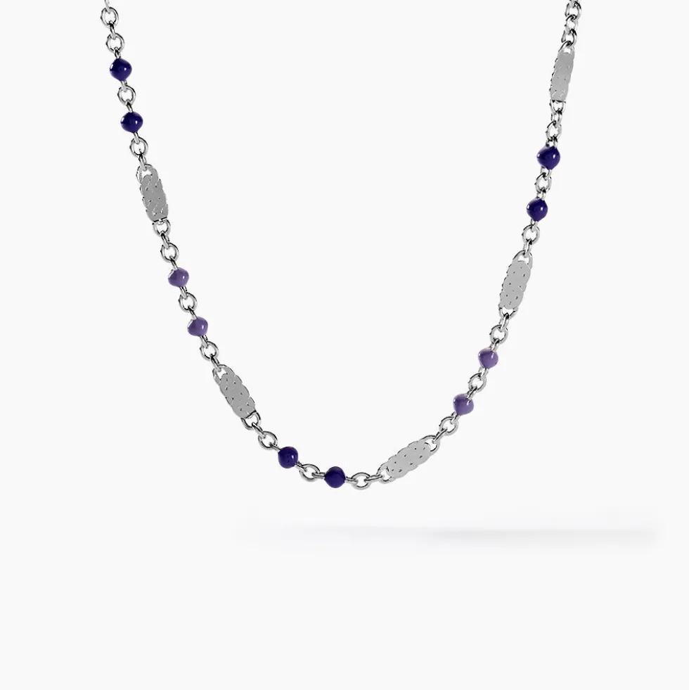 Collier Myliane Argent Blanc
