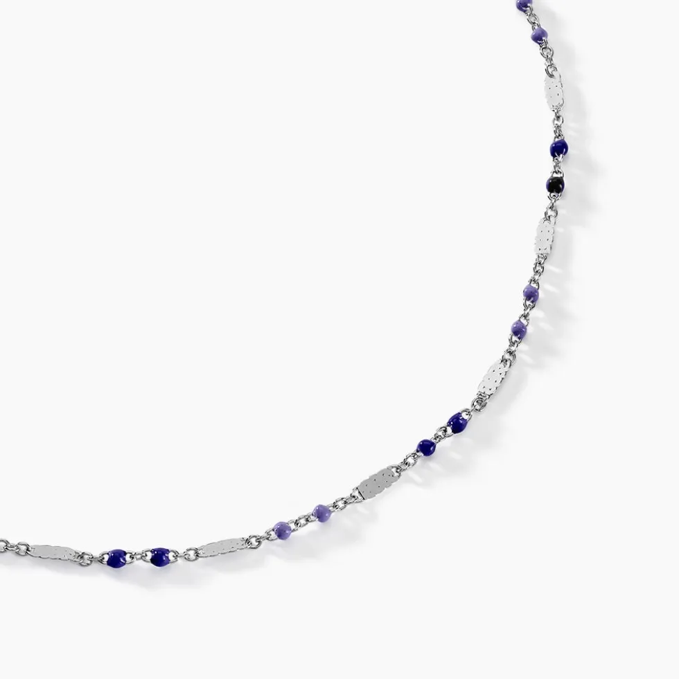 Collier Myliane Argent Blanc