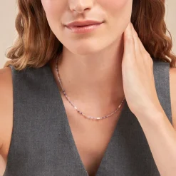 Collier Myliane Argent Blanc