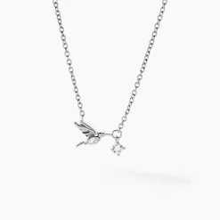 Collier Myrna Argent Blanc Oxyde De Zirconium