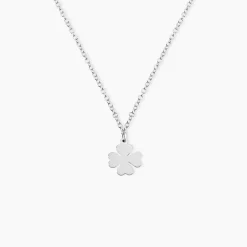 Collier Naomie Argent Blanc