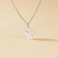 Collier Naomie Argent Blanc