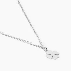 Collier Naomie Argent Blanc