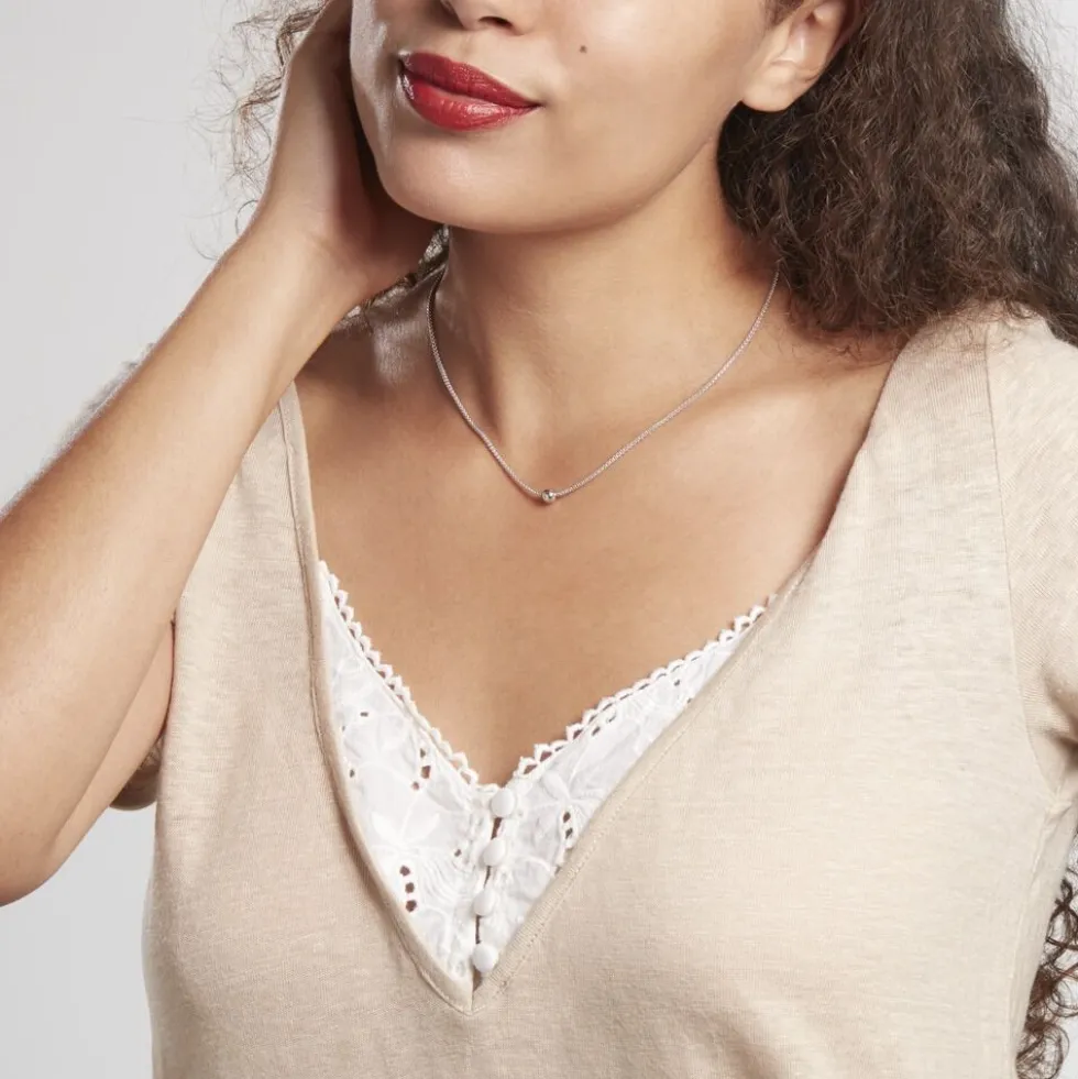 Collier Narimene Argent Blanc