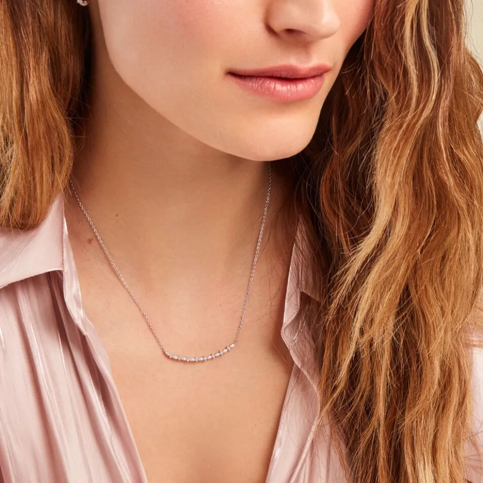 Collier Naura Argent Blanc Oxyde De Zirconium