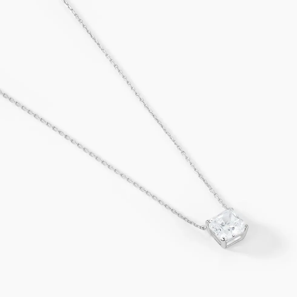 Collier Naziha Or Blanc Oxyde De Zirconium