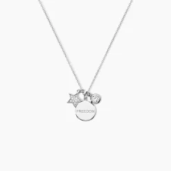Collier Nessa Argent Blanc Oxyde De Zirconium