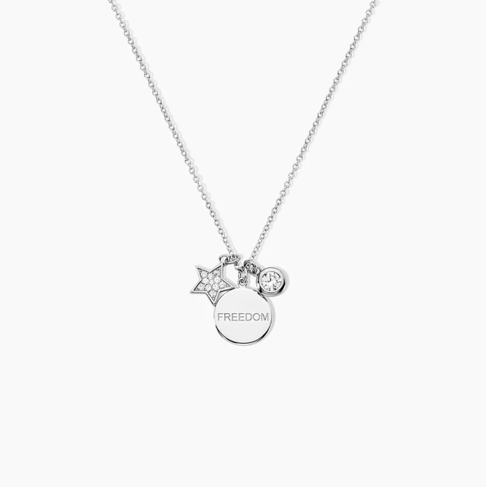 Collier Nessa Argent Blanc Oxyde De Zirconium