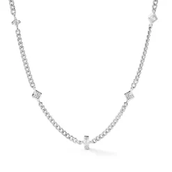 Collier Nexus Argent Blanc Oxyde De Zirconium