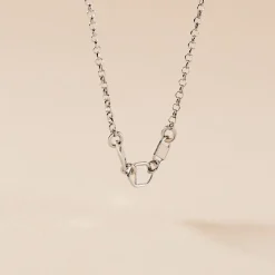 Collier Nissa Argent Blanc