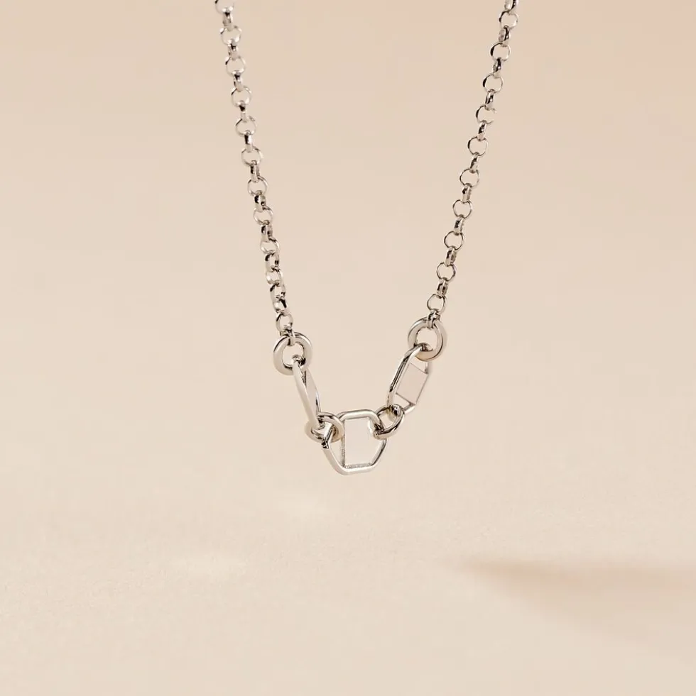 Collier Nissa Argent Blanc