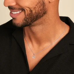Collier Noe Argent Blanc