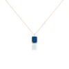 Collier Noee Or Rose Topaze Et Oxyde De Zirconium