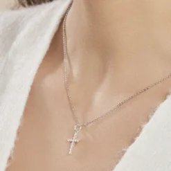 Collier Norine Argent Blanc Oxyde De Zirconium