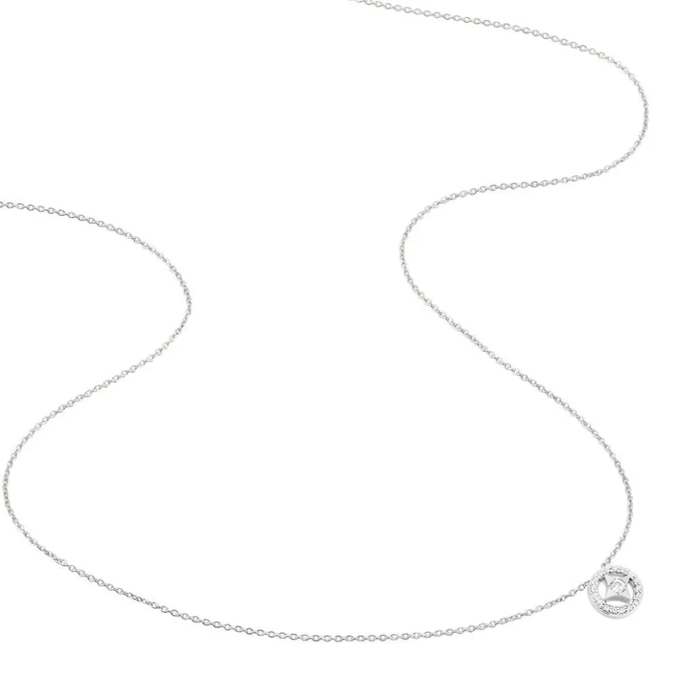 Collier Nour-imen Or Blanc Diamant