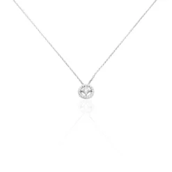 Collier Nour-imen Or Blanc Diamant