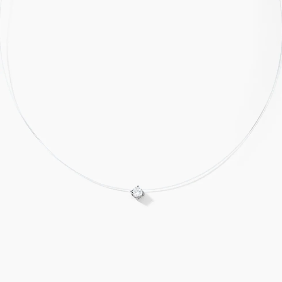 Collier Nylon Argent Blanc Oxyde