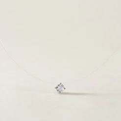 Collier Nylon Argent Blanc Oxyde
