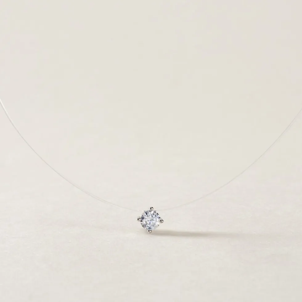Collier Nylon Argent Blanc Oxyde