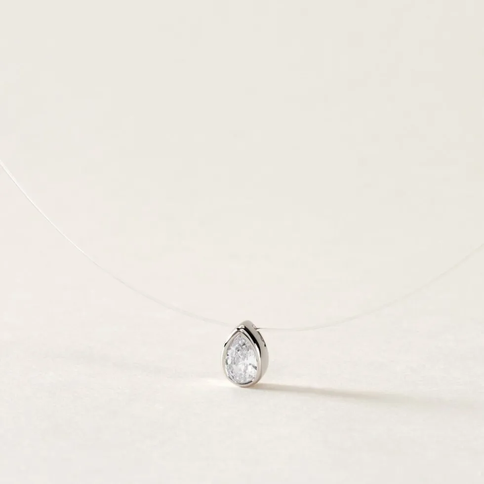 Collier Nylon Argent Blanc Oxyde