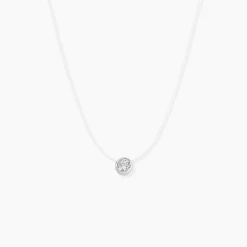 Collier Nylon Argent Blanc Oxyde