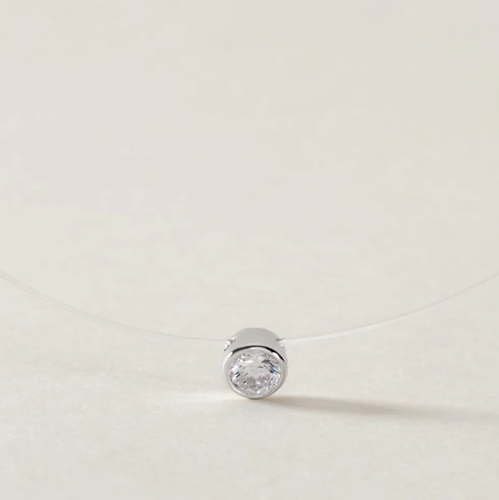 Collier Nylon Argent Blanc Oxyde