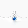 Collier Odessa Or Blanc Saphir Diamant