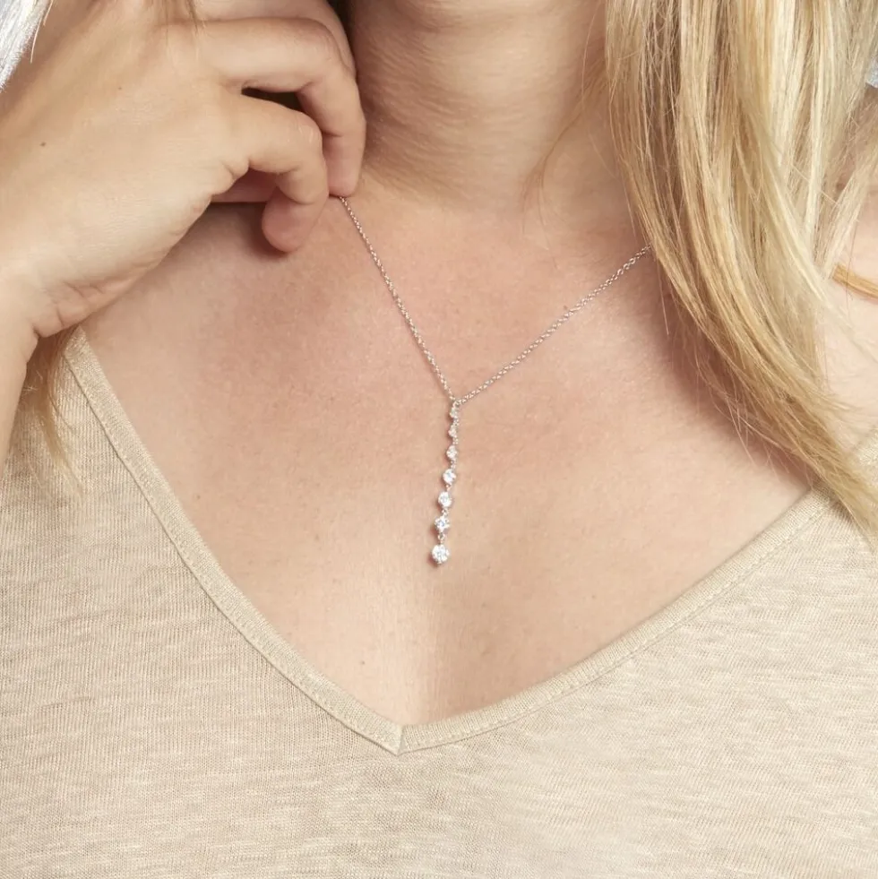 Collier Odyssee Argent Blanc Oxyde De Zirconium