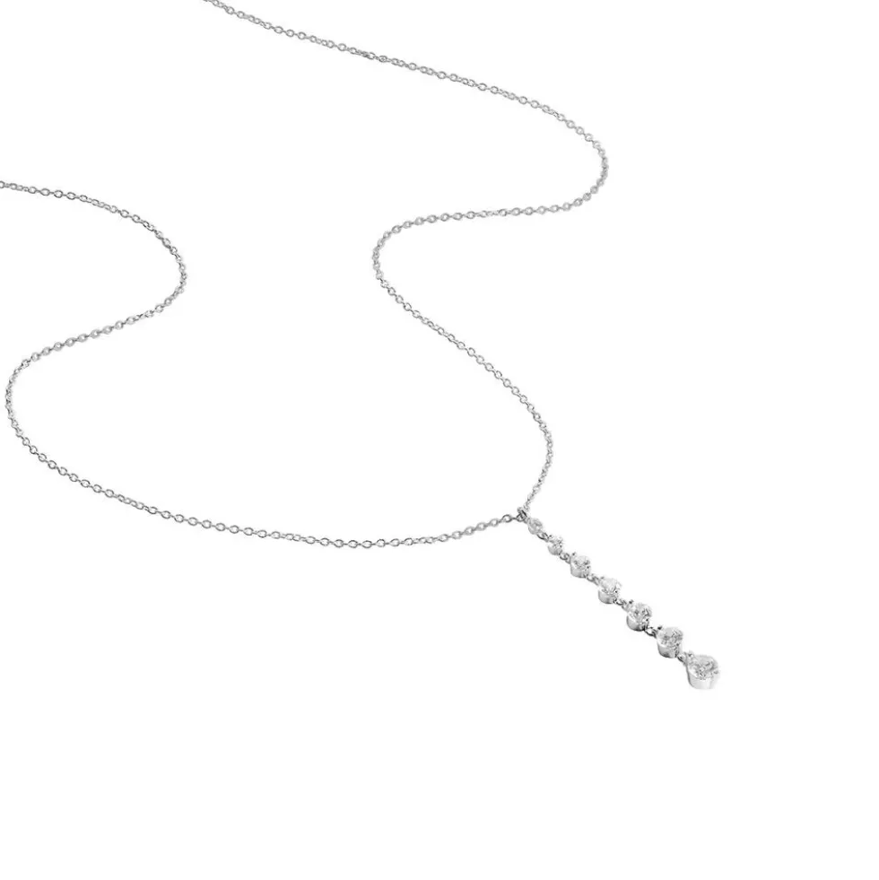 Collier Odyssee Argent Blanc Oxyde De Zirconium