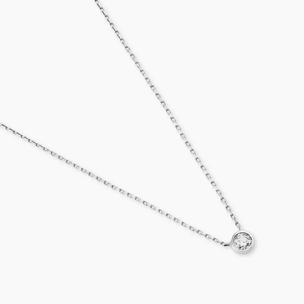 Collier Ofelia Or Blanc Diamant