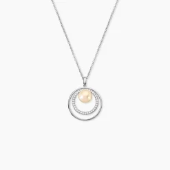 Collier Oksana Argent Blanc Perle De Culture