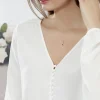 Collier Ondulations Or Bicolore Rubis Et Diamant