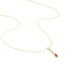 Collier Ondulations Or Bicolore Rubis Et Diamant