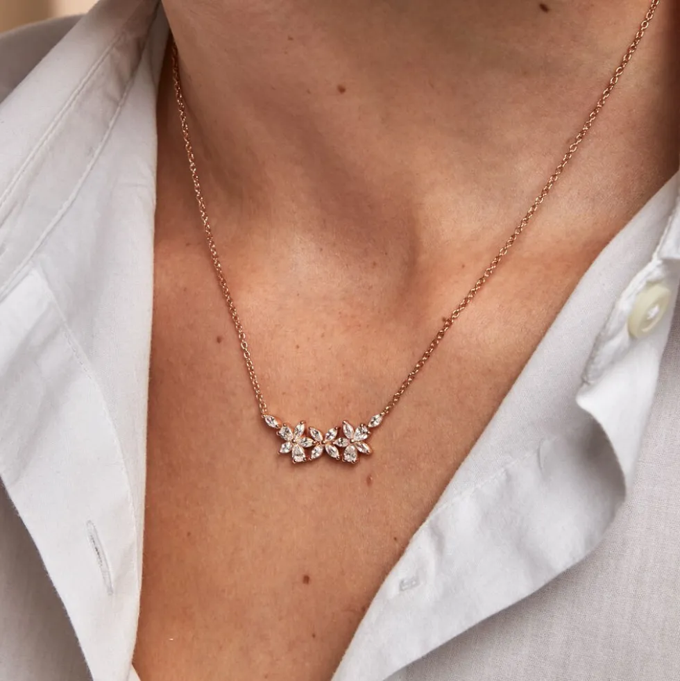 Collier Oralie Argent Rose Oxyde De Zirconium
