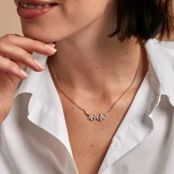 Collier Oralie Argent Rose Oxyde De Zirconium