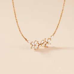 Collier Oralie Argent Rose Oxyde De Zirconium
