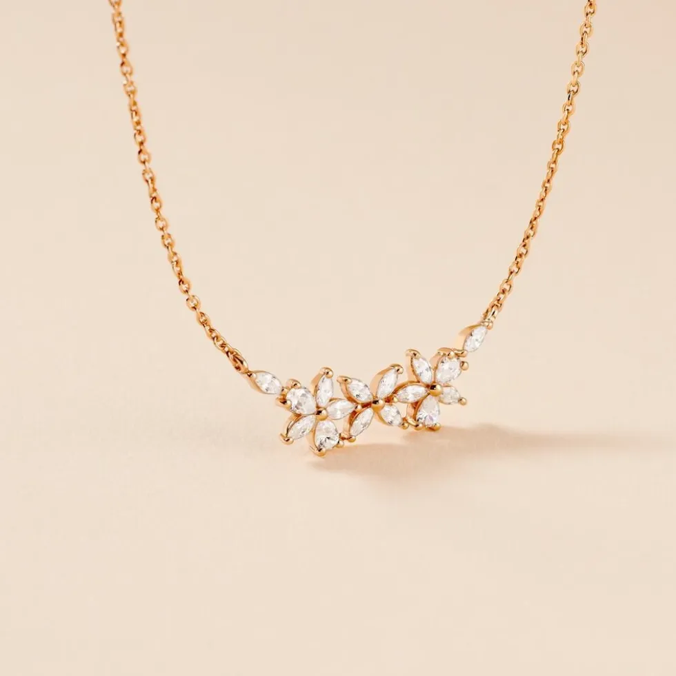 Collier Oralie Argent Rose Oxyde De Zirconium