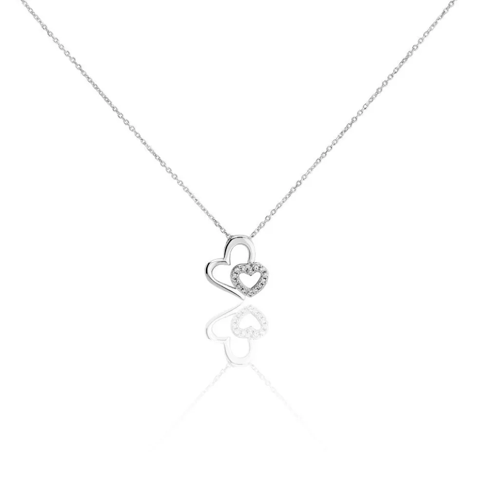 Collier Or Blanc Diamant