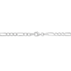 Collier Or Blanc Maille Alternée 1/3