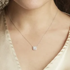 Collier Or Blanc Naveen Diamants Synthétiques