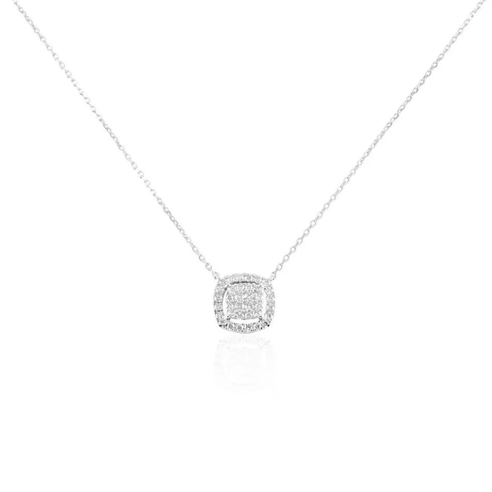 Collier Or Blanc Naveen Diamants Synthétiques