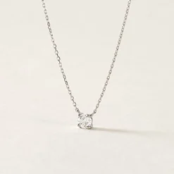 Collier Or Blanc One Diamant
