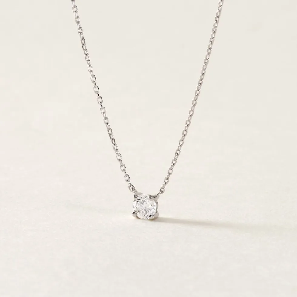 Collier Or Blanc One Diamant
