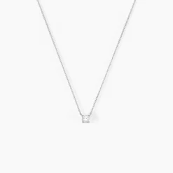 Collier Or Blanc One Diamant