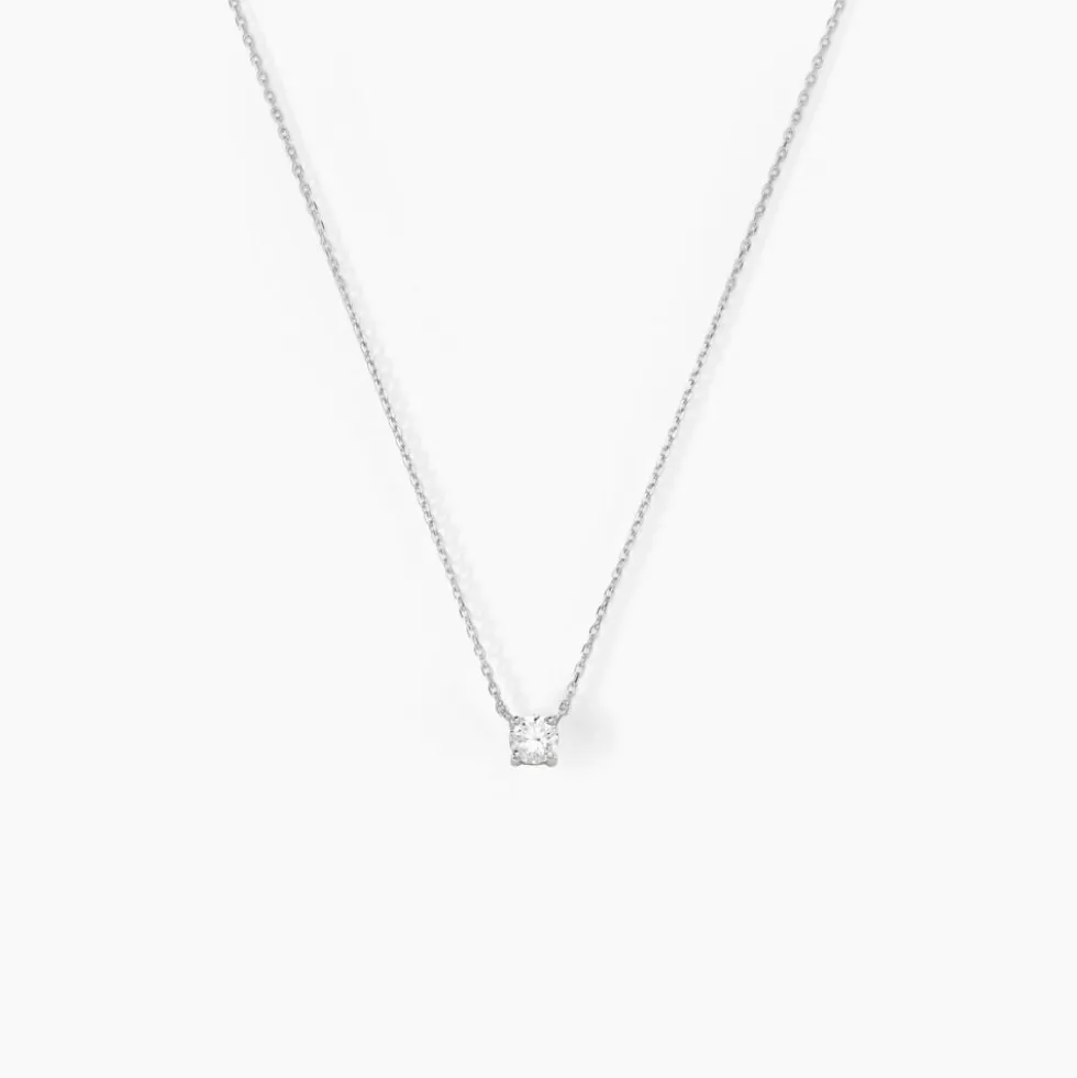 Collier Or Blanc One Diamant