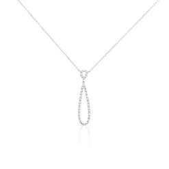 Collier Or Blanc Peregrina Diamants